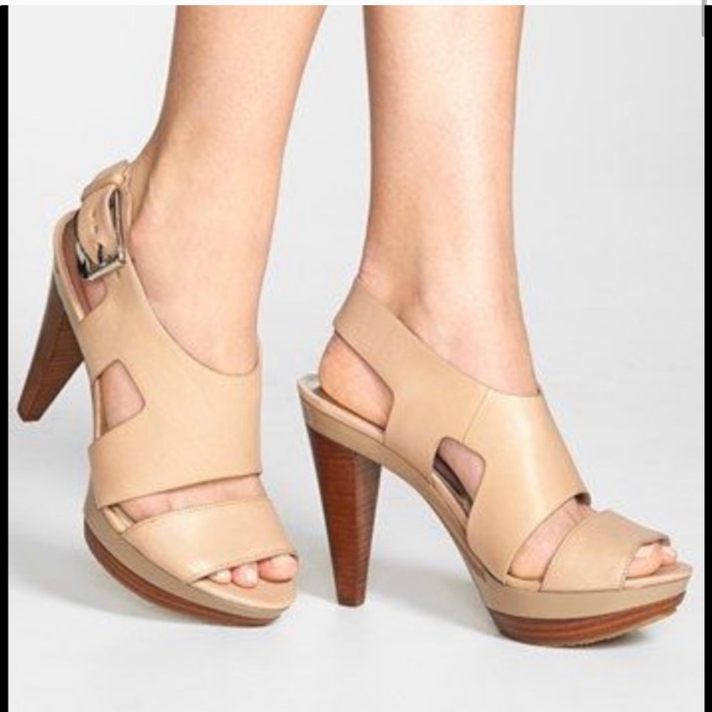Michael Kors Carla leather platform heels